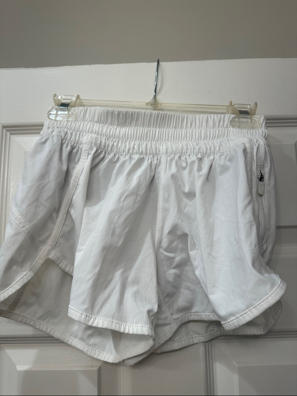lululemon White Tracker Shorts